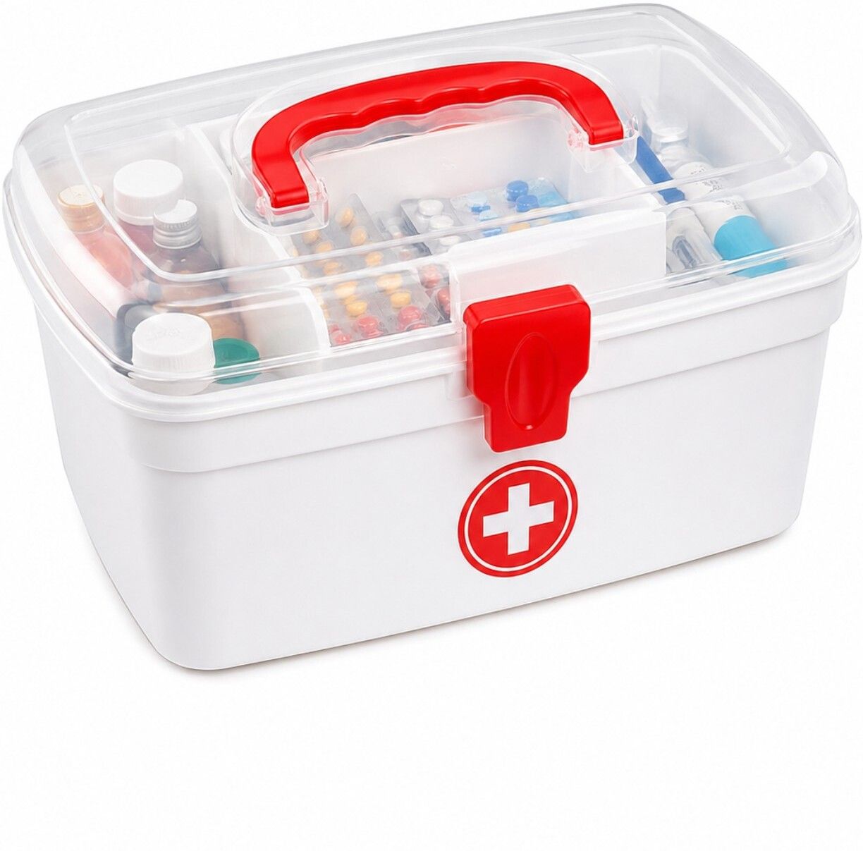 Lifetime Premium First Aid Kit Storage Box | Medicine Organizer with Handle Pill Box-image-15