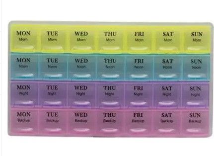 1 MONTH Pill Medicine Organiser Reminder Storage Box For 28 Days or 4 Weeks. Pack Of 1. Pill Box-image-47