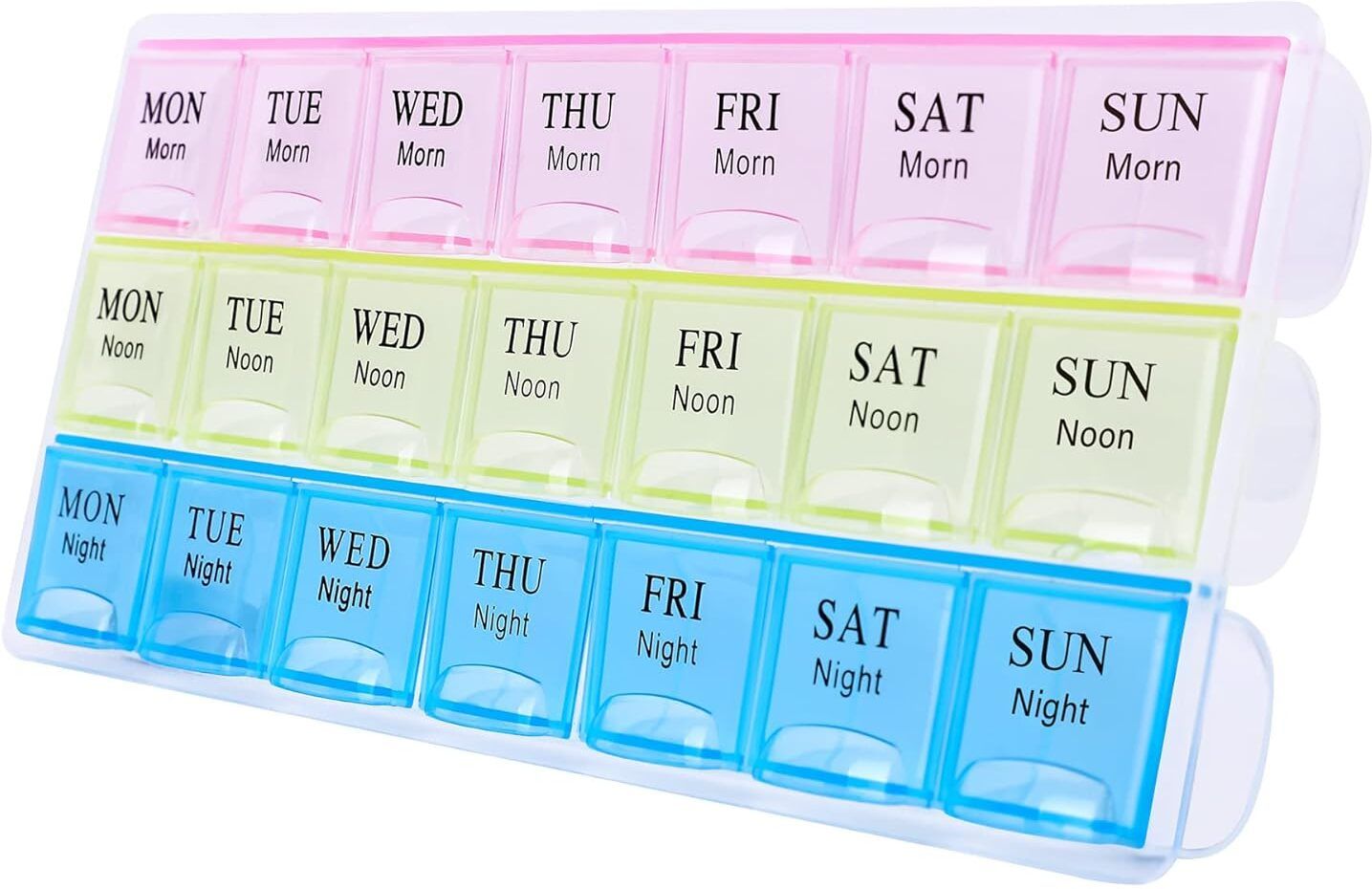 Weekly Pill Organizer 3 Times A Day, Moisture-Proof 7 Day Travel Pill Cases Portable for Pills Vitamin Fish Oil Supplements Pill Box-image-45