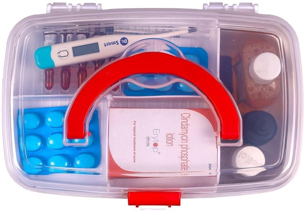 14 Multi-purpose health care family emergency portable medicine utility storage box Pill Box-image-40