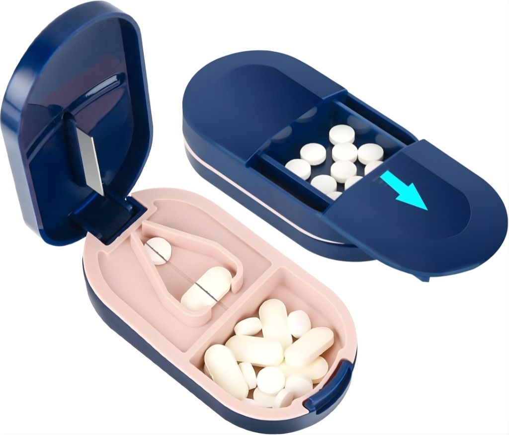 Pill Cutter with Storage Portable Tablet Splitter Case 627 GMPC627 Manual Pill Cutter-image-12