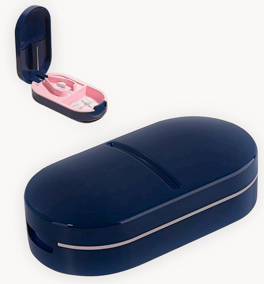 Portable Pill Box Tablets Cutter 499 The pill cutter for tablets of any size can help you to easily cut the pill Manual Cutter , Storage , Grinder Grinder