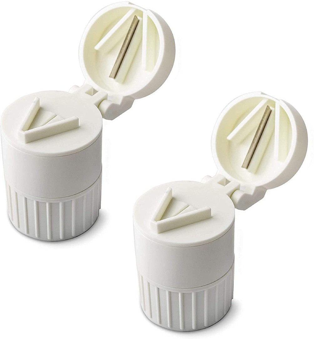 gift corner 3 in 1 Function Tablet/Pill Cutter Crusher and Pill Storage - 2 pcs DEO23272_2 Manual pill Cutter , pill Storage , pill Grinder image 1