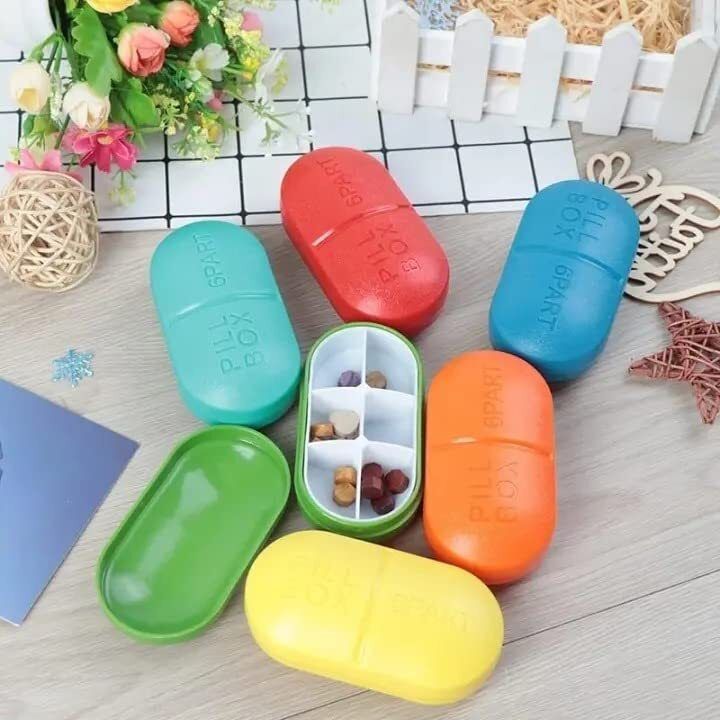 pavityaksh TABLET PILL BOX Medicine Tablet Case 6 Parts TABLET PILL BOX Medicine Tablet Case 6 Parts MANUAL PILL BOX-picture-12