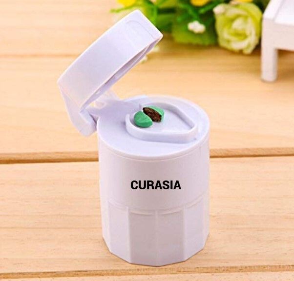 curasia Adjustable Pill Cutter for Small or Large Pills, Easy to Use,(WHITE) 3-in-1 Pill Crusher, Pill Cutter Splitter & Pill Grinder with Stainless Steel medicine PILL CUTTER-picture-20