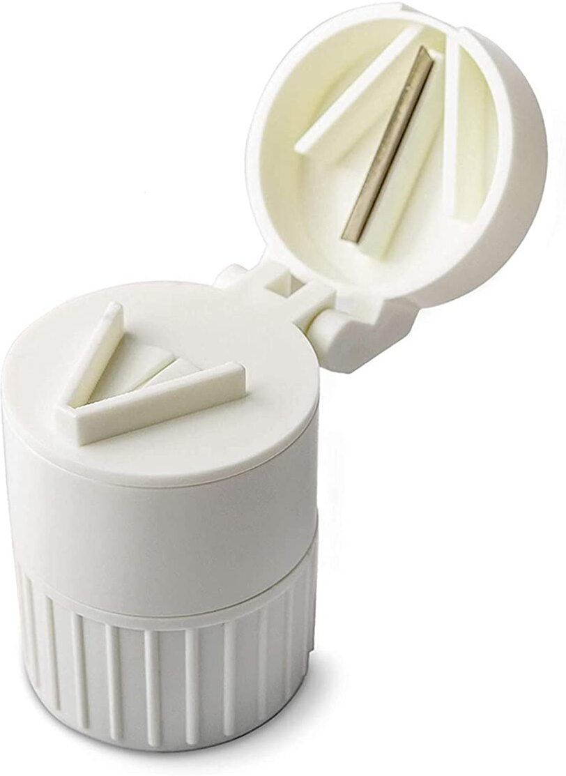 (Pack of 1) 3 in 1 Tablet/Pill Cutter Crusher & Pill Storage Box Portable Mini Pill Splitter Manual Pill cutter