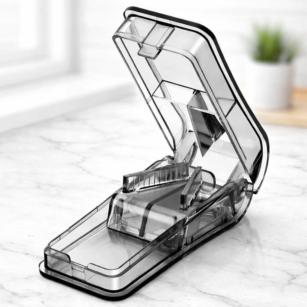 Portable Pill Box Tablets Cutter Compact and Portable Manual Pill Cutter-image-3