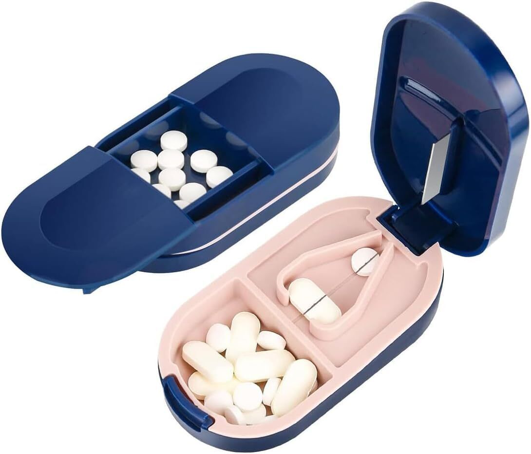 Premium Pill Splitter and Medicine Storage Box Medicine Storage Box Small The pill cutter for tablets of any size can help you to easily cut the pill Manual Cutter , Storage , Grinder Grinder-image-46