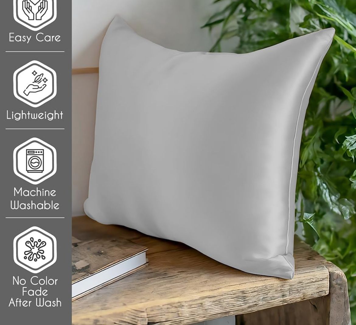 genuine global decor Plain Plain Filled Looped King Size Pillow Protector-picture-15