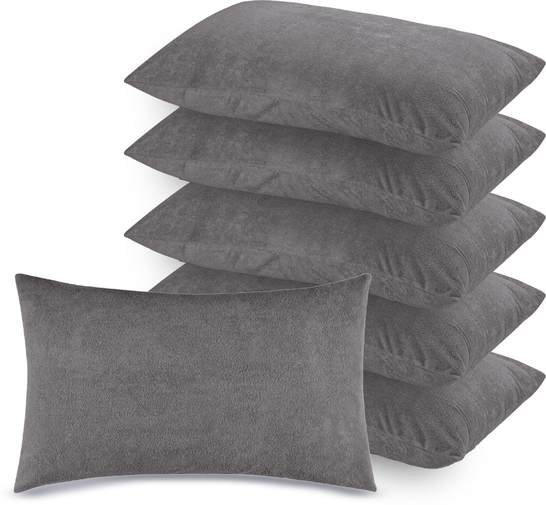 Plain Cotton Filled Zipper Standard Size Pillow Protector-image-48