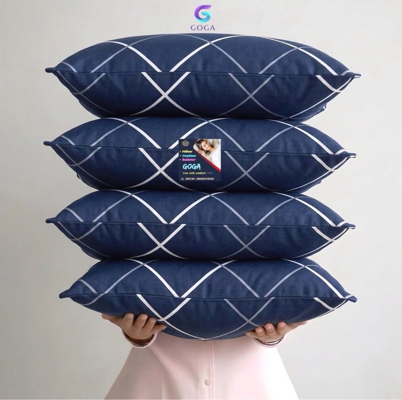 goga Cotton Sleeping Pillow Pack of 4 Solid LUXURY-picture-12