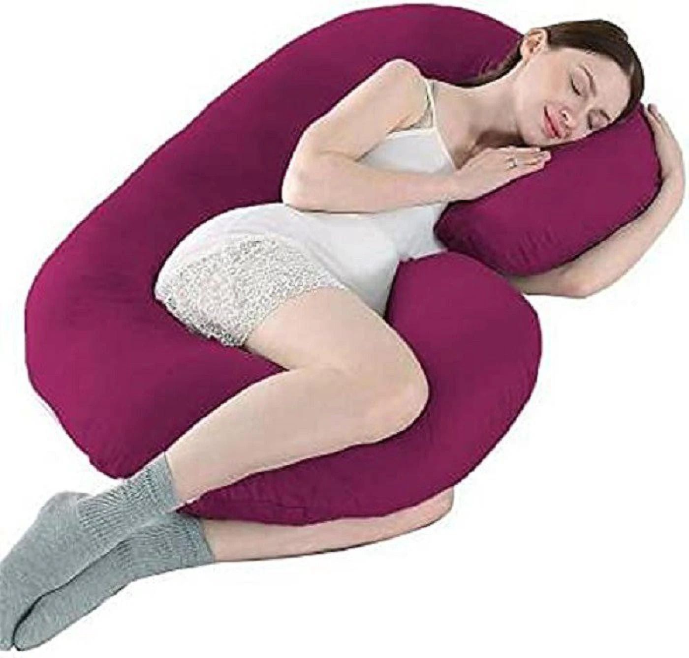 ozly Microfibre, Polyester Fibre Solid Pregnancy Pillow Pack of 1-picture-28