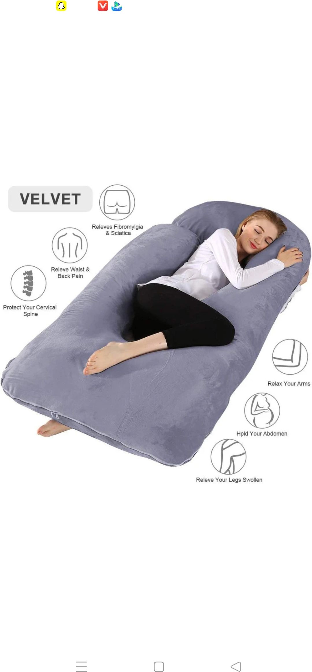 keshav Cotton Pregnancy Pillow Pack of 1 Solid Luxury-picture-21