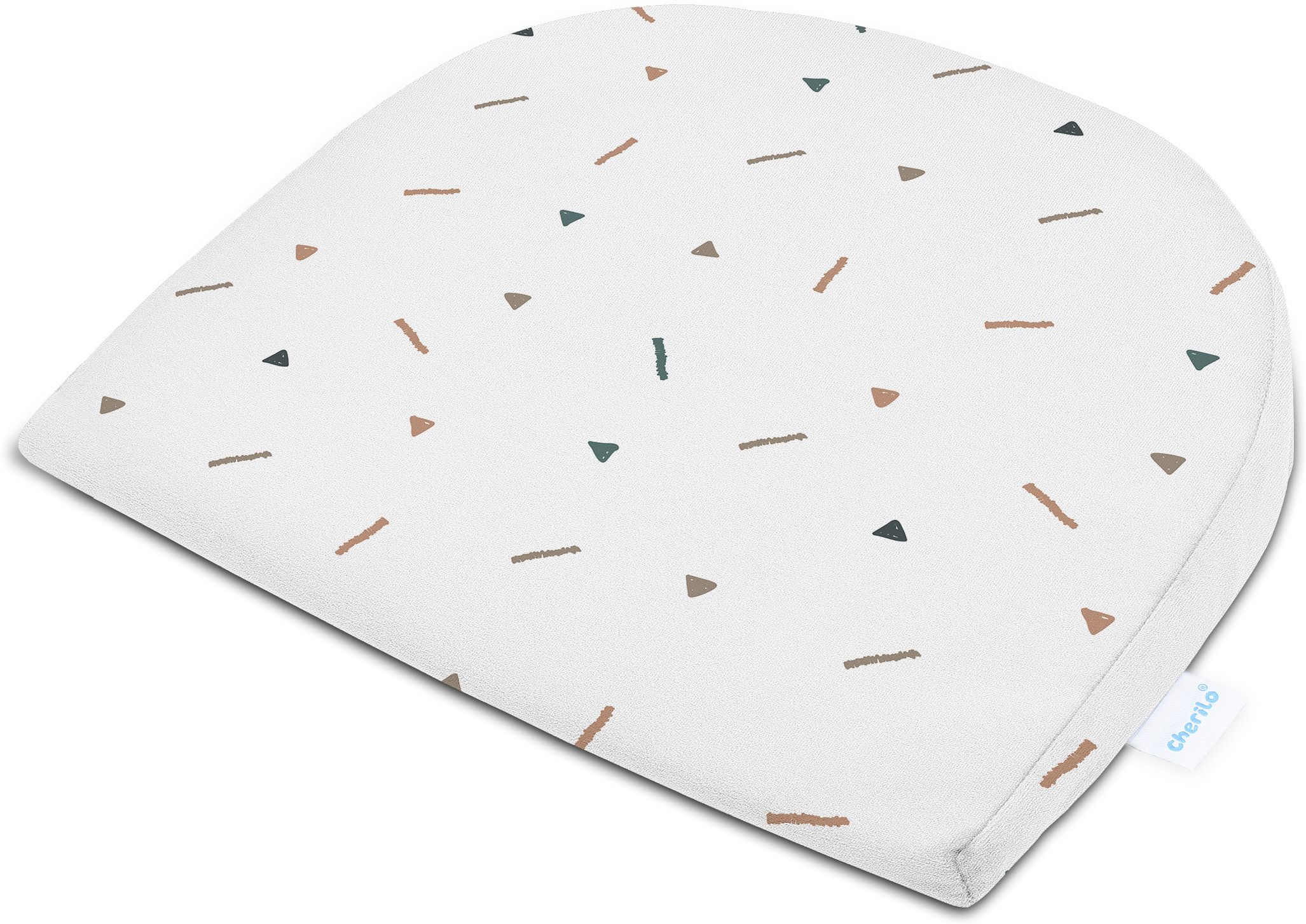 C Shaped Elevated Wedge Pillow for Baby Crib & Mattress Memory Foam Geometric Baby Pillow Pack of 1-image-5
