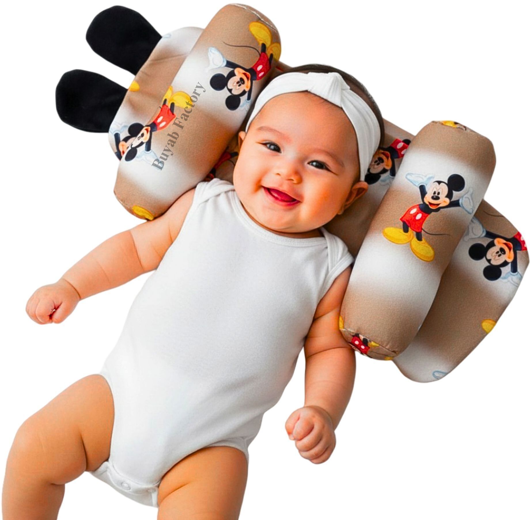 Cotton Baby Pillow Pack of 1 Animals Soft and Comfortable Neck & Head Shaping for Newborns