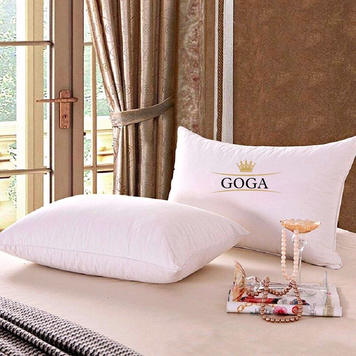 LUXURY Cotton Solid Sleeping Pillow Pack of 2-image-44