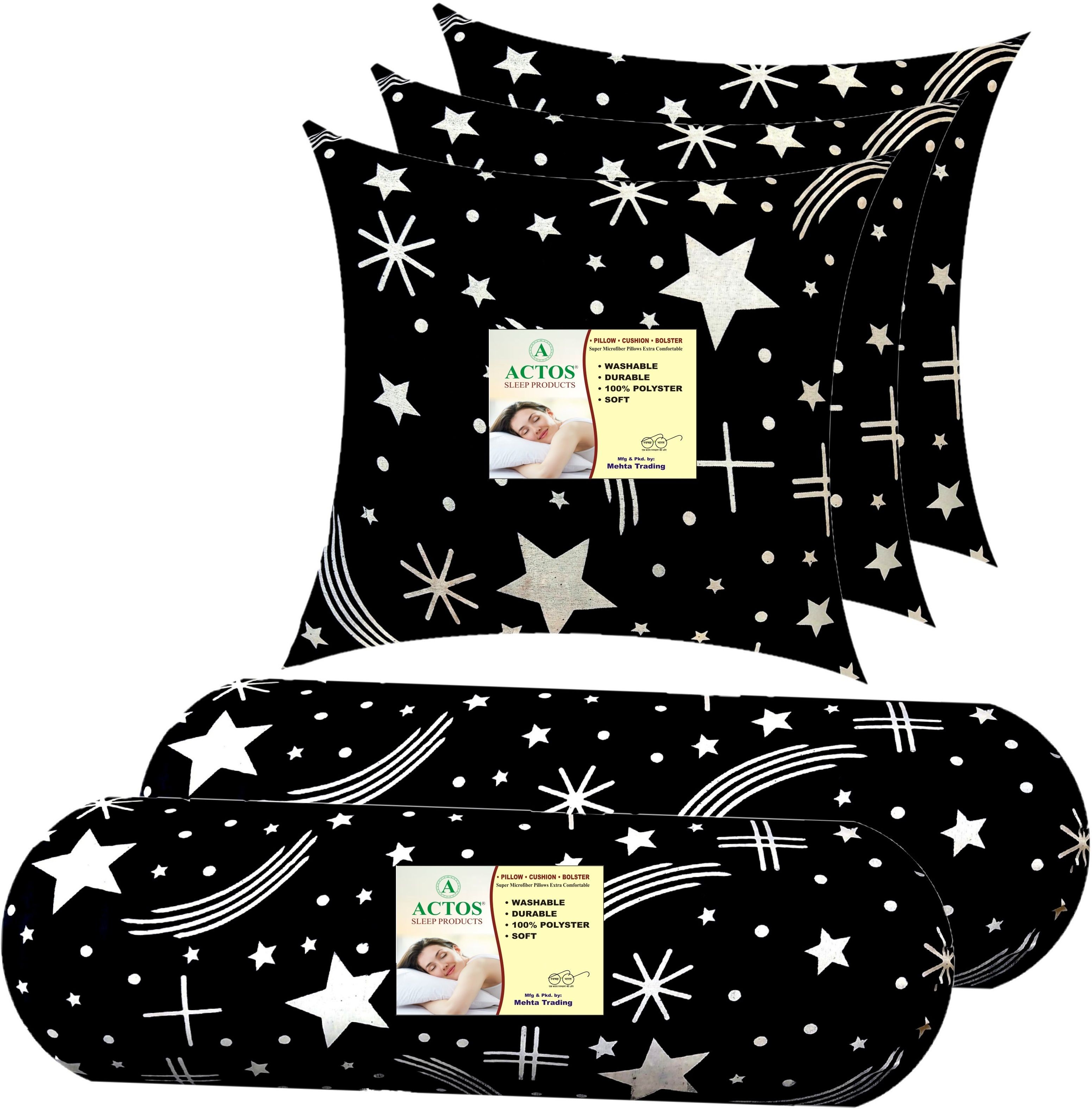 actos Microfibre Bolster Pack of 5 Solid-picture-10