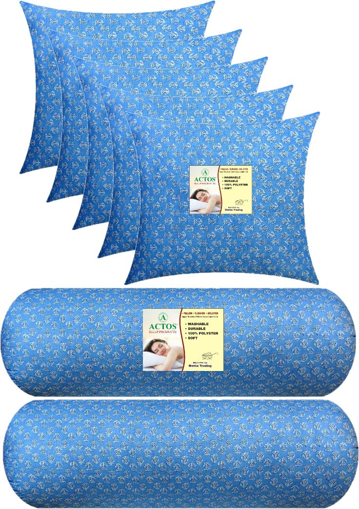 actos Microfibre Bolster Pack of 7 Floral 5 Cuhion 2-picture-12