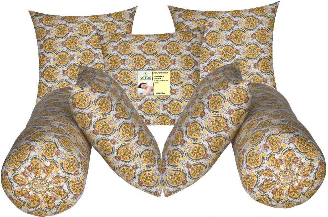 Cotton Bolster Pack of 7 Floral 5 Cushion And 2-image-25