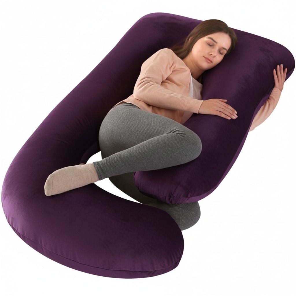 Microfibre Pregnancy Pillow Pack of 1 Solid Premium Pregnancy pillow