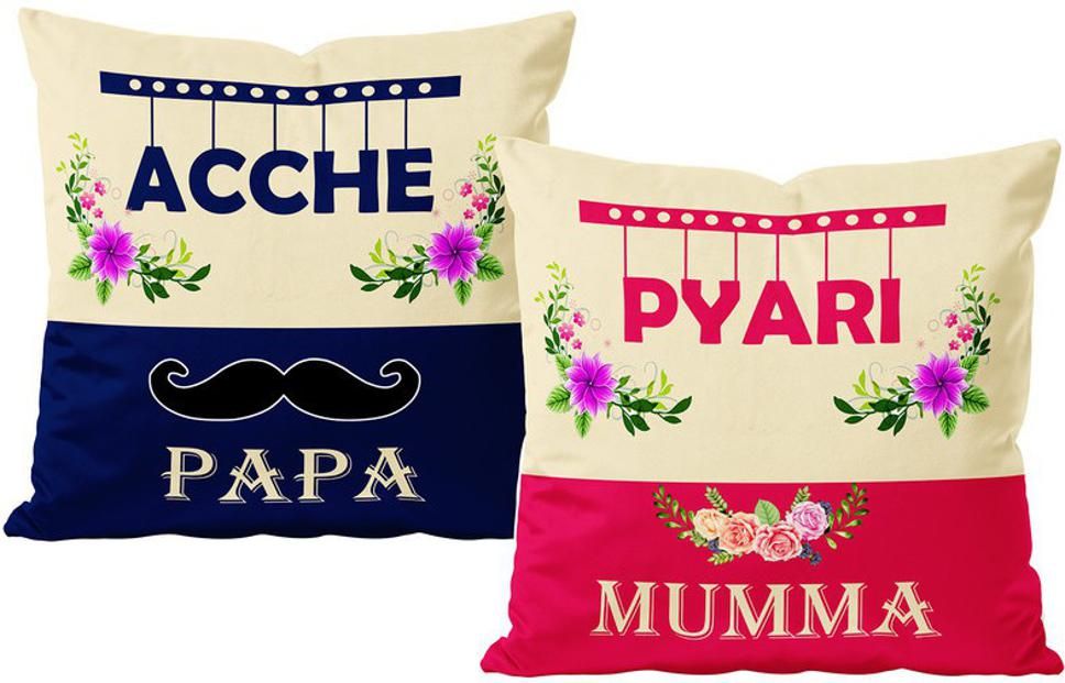 trendoprint Home Décor Couples Cushion Cover with Filler (12x12inch) Set of 2 Microfibre Quotes Cushion Pack of 2-picture-14