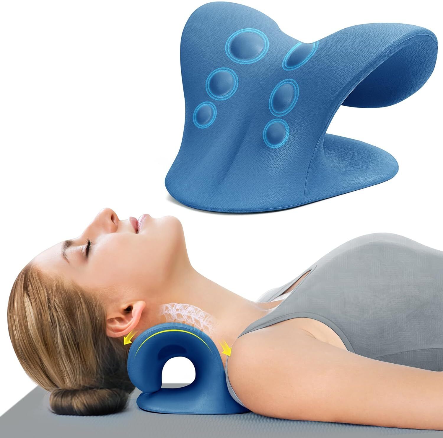 cromilus Memory Foam Cervical Pack of 1 Solid NECK RELAXER PILLOW-picture-4