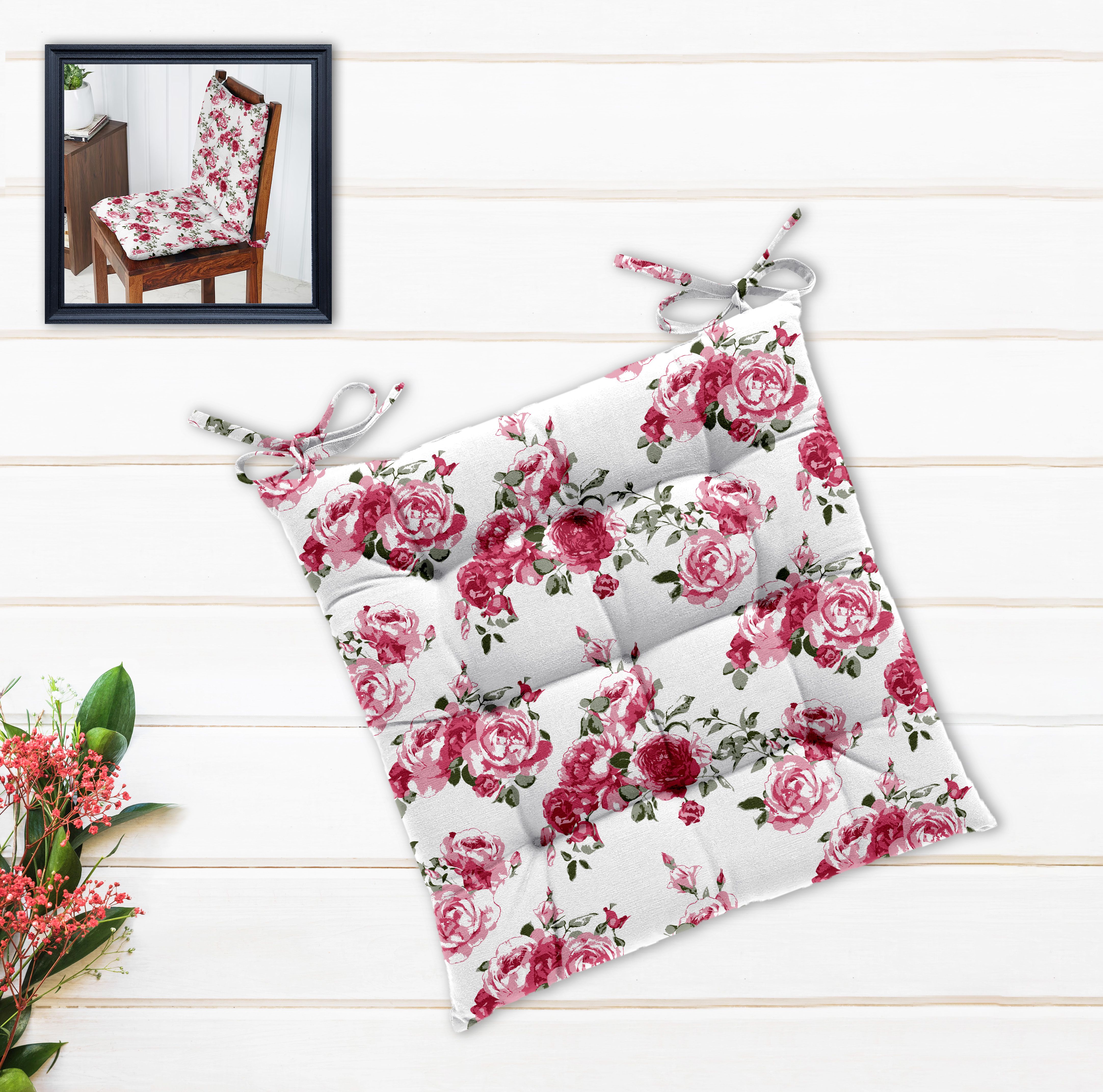oasis Cotton Chair Pad Pack of 1 Floral-picture-24