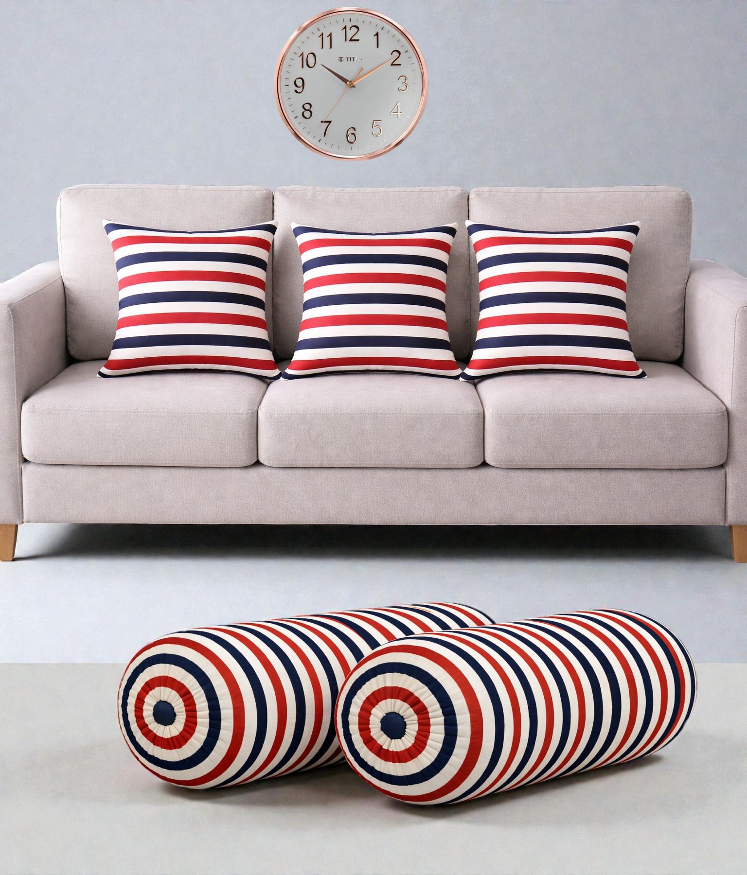 changers Microfibre Bolster Pack of 5 Geometric Combo Set Of 3 Cushion And 2 Bolster-picture-40