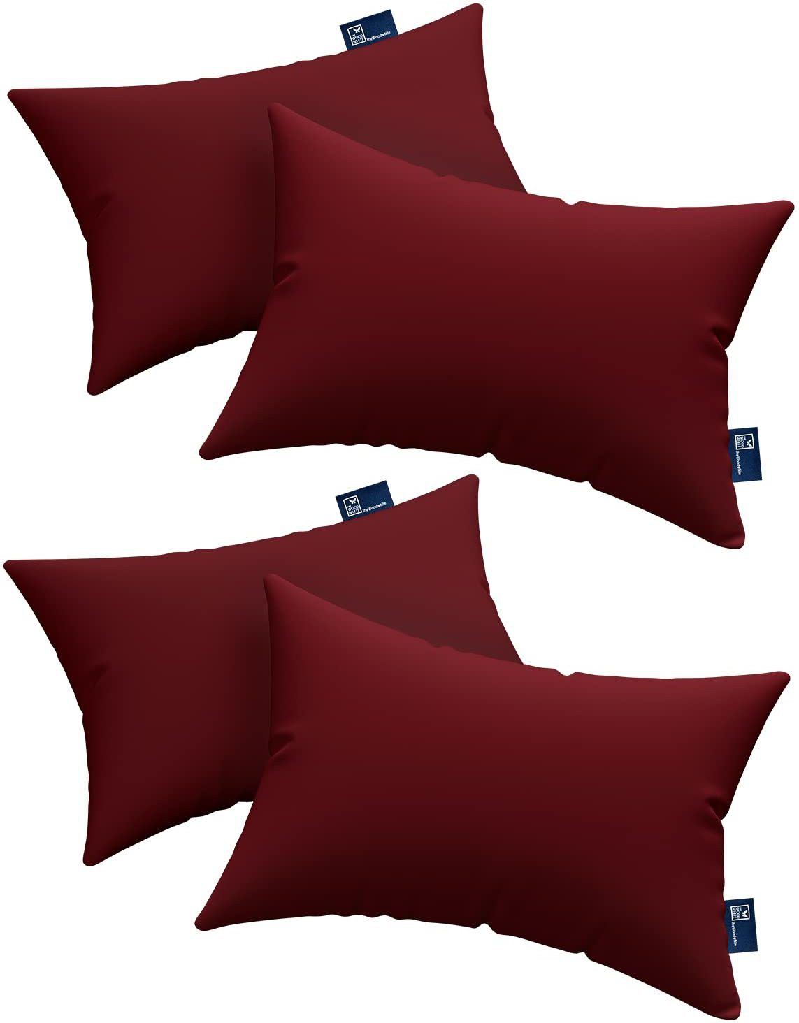 Microfiber Soft Pillow Set of 4. 16 x 24 Inches or 41 x 61 cm. Red Pillows Microfibre Solid Sleeping Pillow Pack of 4-image-25
