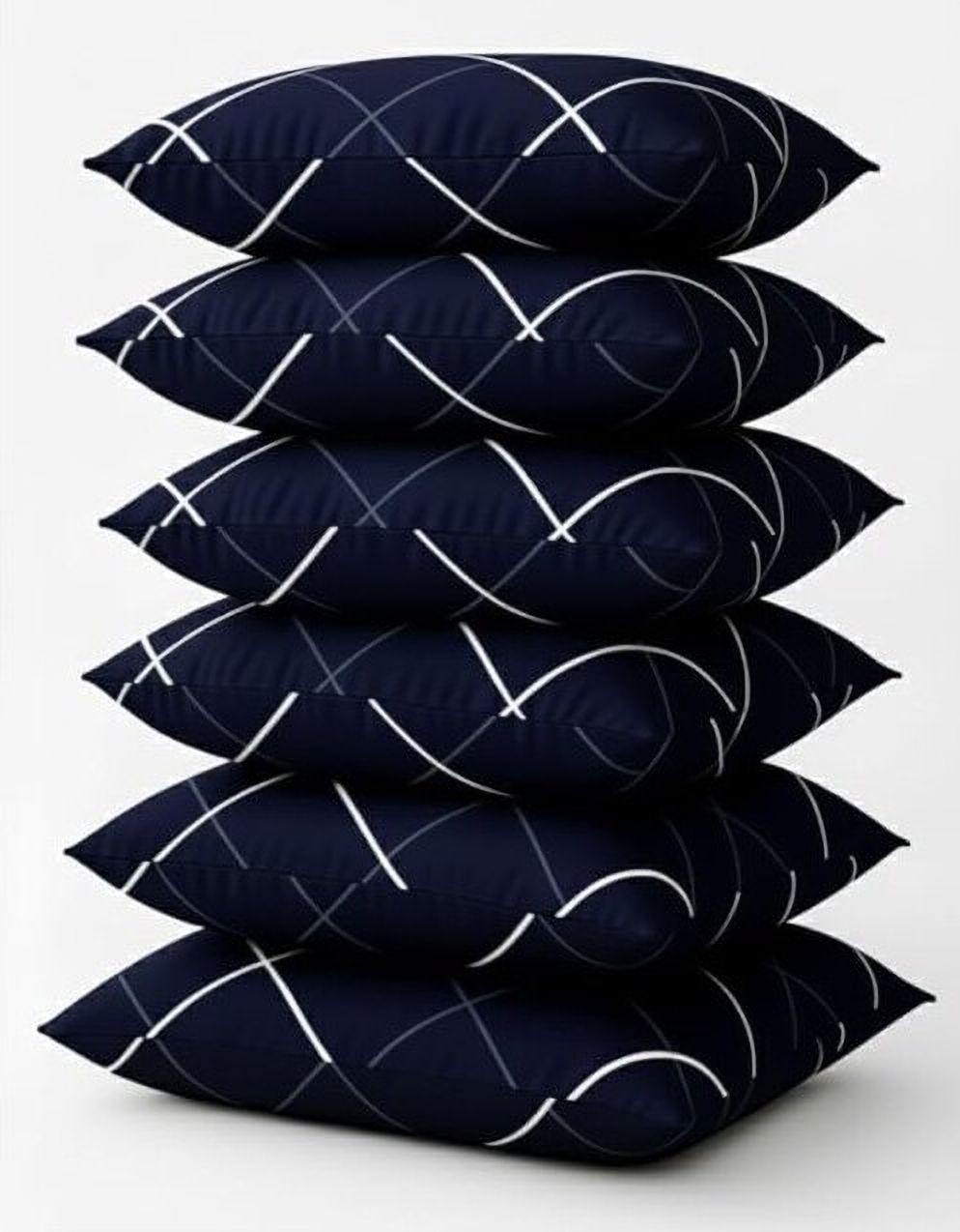 Cotton, Microfibre Sleeping Pillow Pack of 6 Geometric Comfort Series-image-17