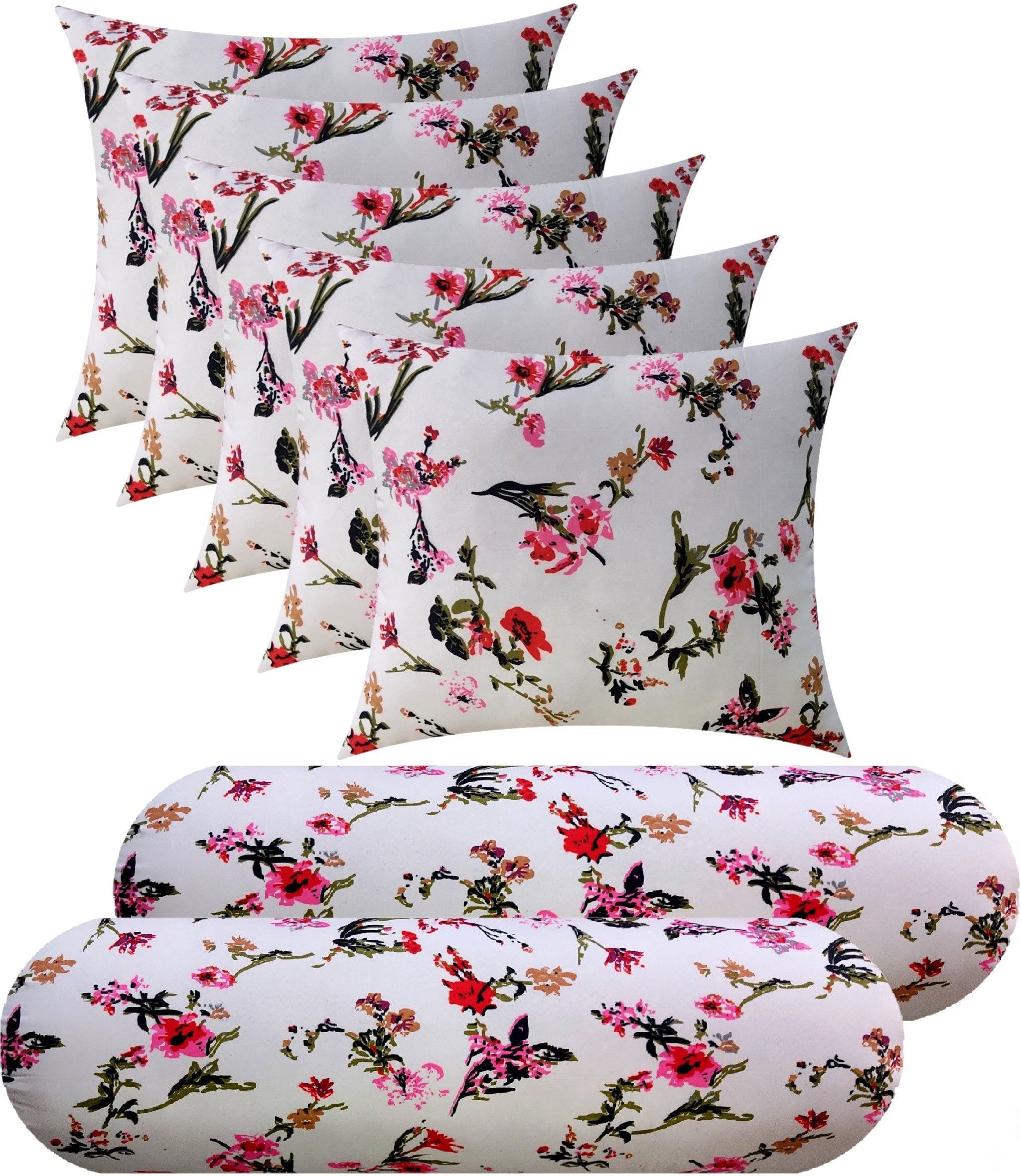 Microfibre Bolster Pack of 7 Floral-image-18