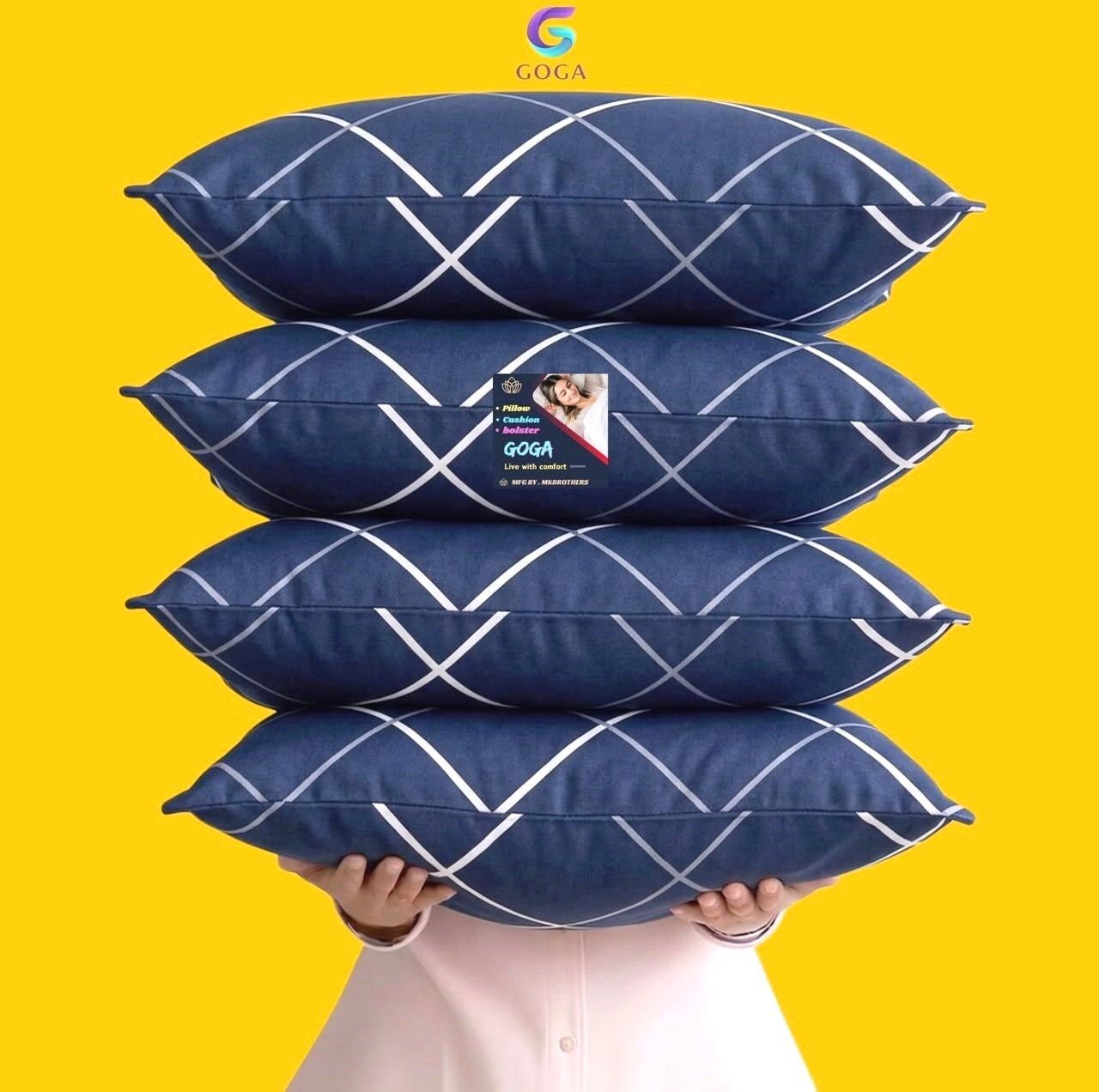 goga Cotton Sleeping Pillow Pack of 4 Solid LUXURY-picture-10