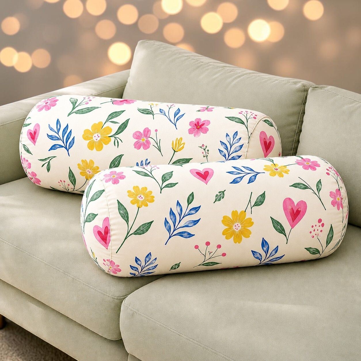 Microfibre Bolster Pack of 2 Floral-image-38