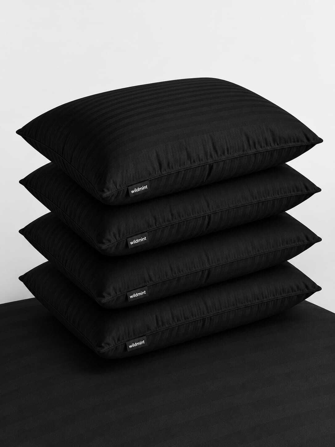 Microfibre Sleeping Pillow Pack of 4 Stripes WILDMINT PREMIUM SLEEPING PILLOW-image-17