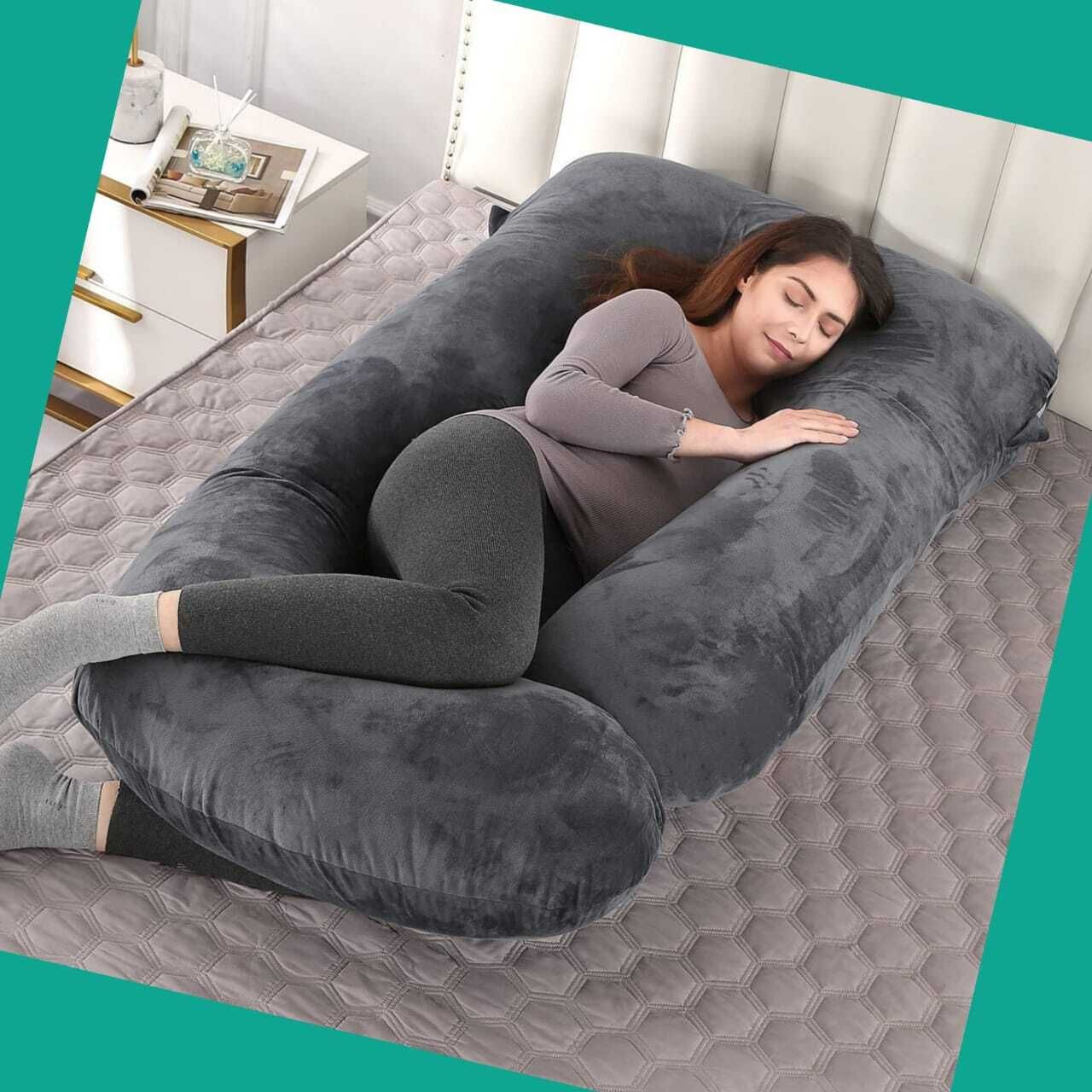 jaga home decor Cotton Solid Pregnancy Pillow Pack of 1-picture-21