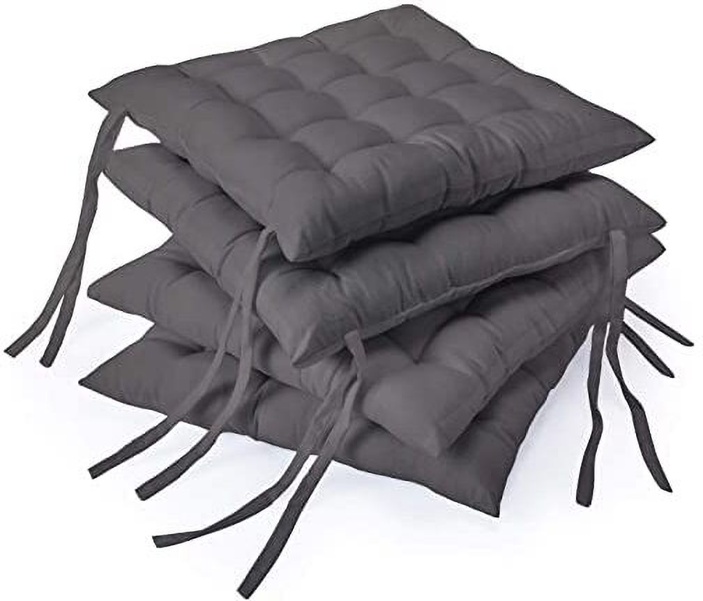 wondershala Square Chair Pad Seat Cushion Car Pad Office Chair Pad 16 inch X 16 Inch Cotton Solid Chair Pad Pack of 4-picture-16