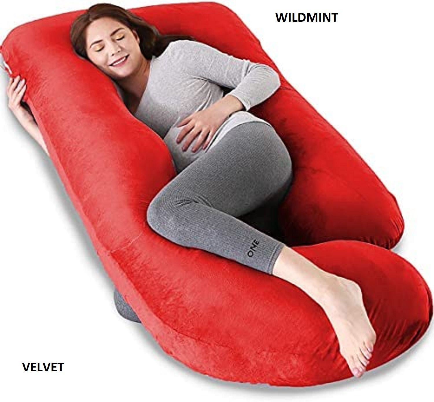 ultra soft j shaped pillow Polyester Fibre, Microfibre Solid Pregnancy Pillow Pack of 1-image-46