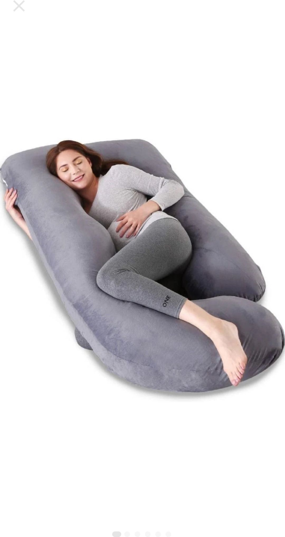 durga Polyester Fibre, Microfibre Pregnancy Pillow Pack of 1 Solid comfort luxury pregnancy-picture-10