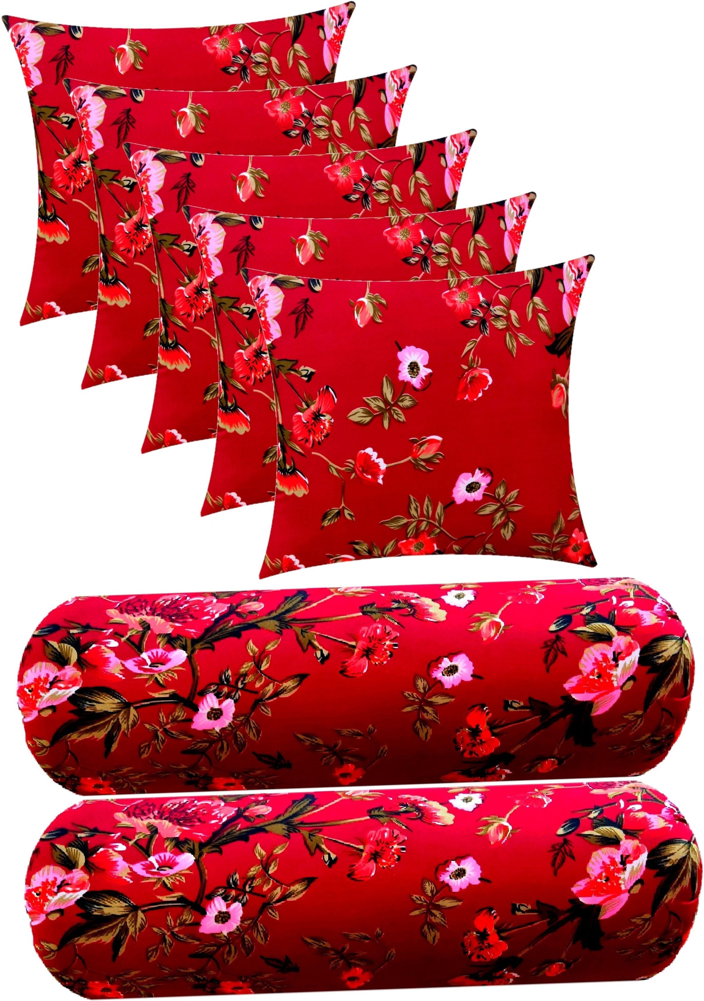 Microfibre Floral Bolster Pack of 7-image-44