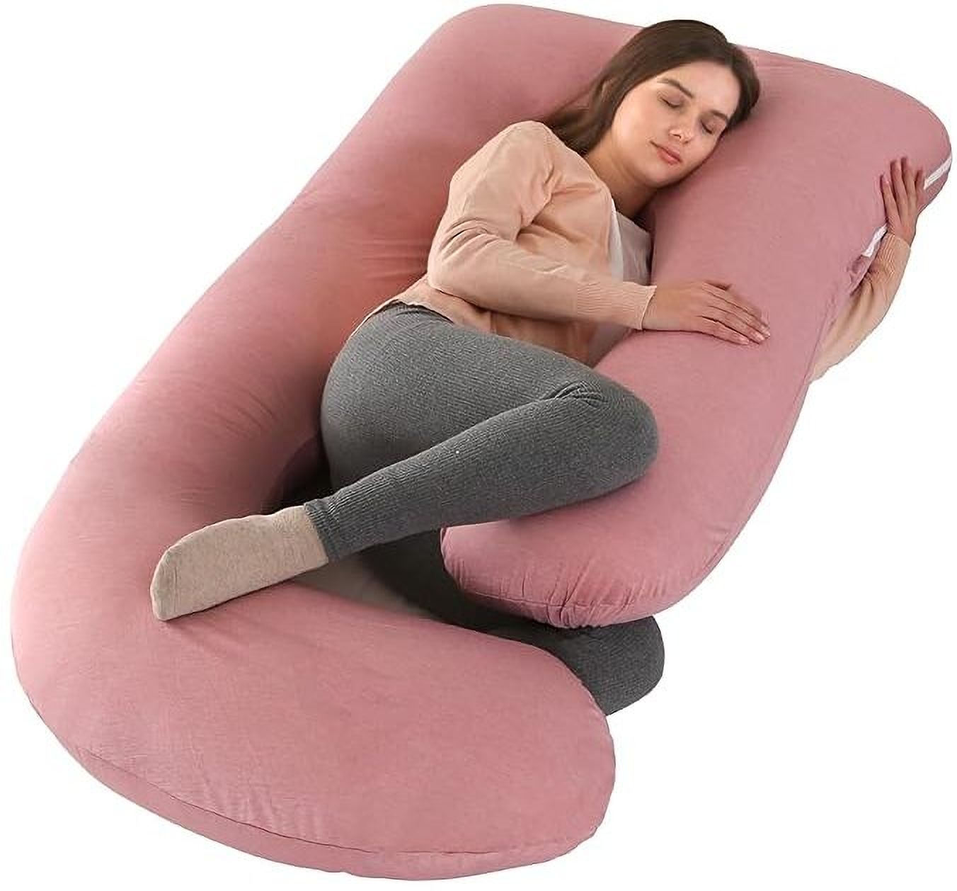 amcaton ultra soft j shaped pillow Microfibre, Polyester Fibre Solid Pregnancy Pillow Pack of 1-picture-20