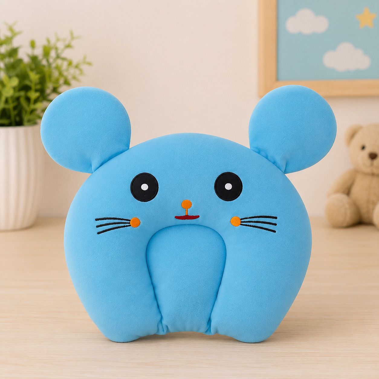Hollow Fibre Baby Pillow Pack of 1 Solid-image-6