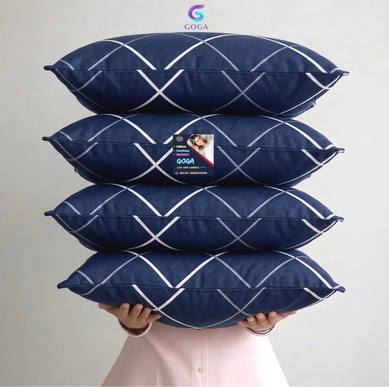 goga Cotton Sleeping Pillow Pack of 4 Solid LUXURY-picture-35