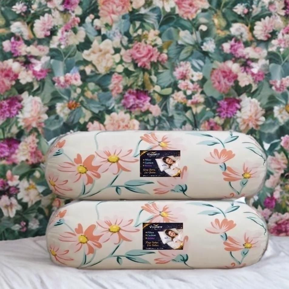 Microfibre Bolster Pack of 2 Printed 2 Bolster Printed-image-28
