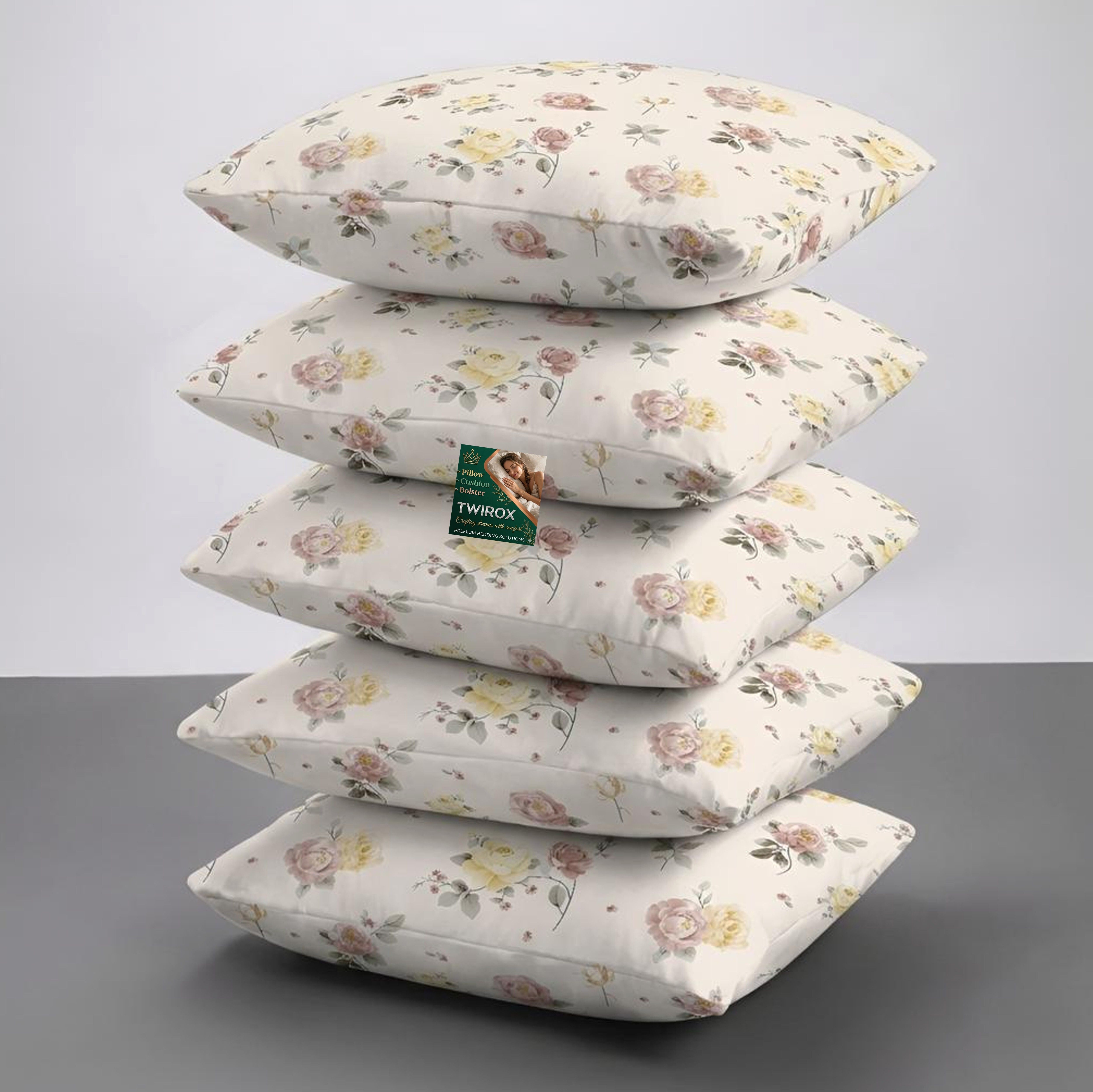 twirox Microfibre Cushion Pack of 5 Floral Premium Cushion-picture-20