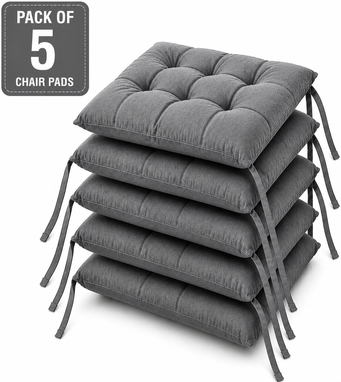 sanju brother Microfibre Chair Pad Pack of 5 Solid-picture-17