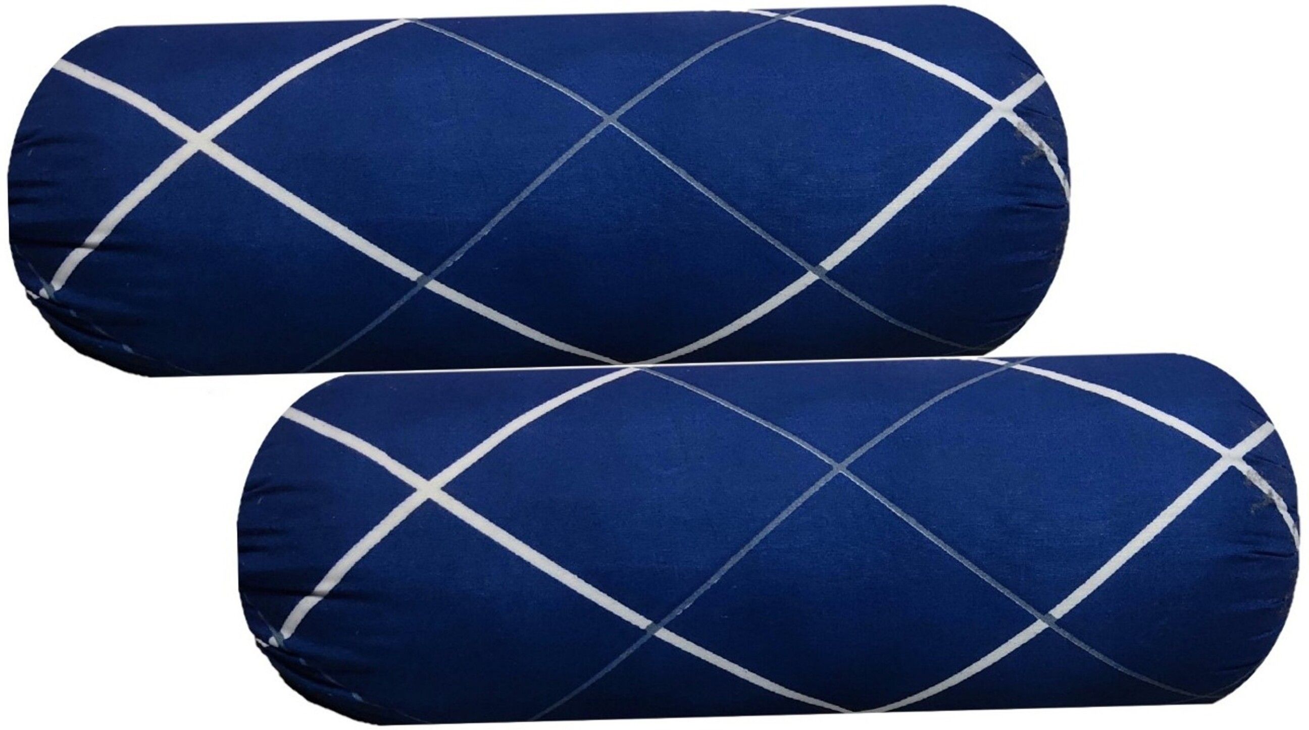 gkm Microfibre Sleeping Pillow Pack of 2 Stripes Round Bolster-picture-26