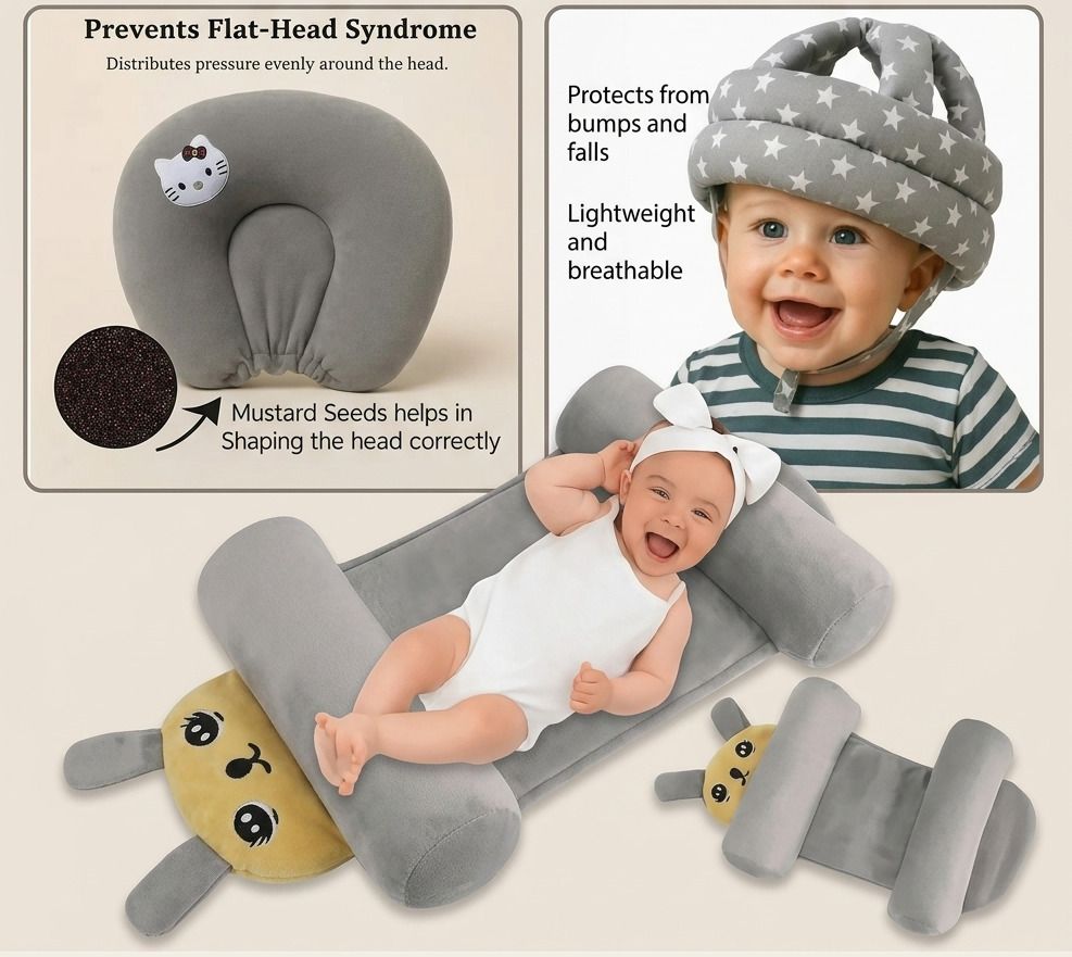 Microfibre Baby Pillow Pack of 3 Solid 3 Combo Pack-image-21