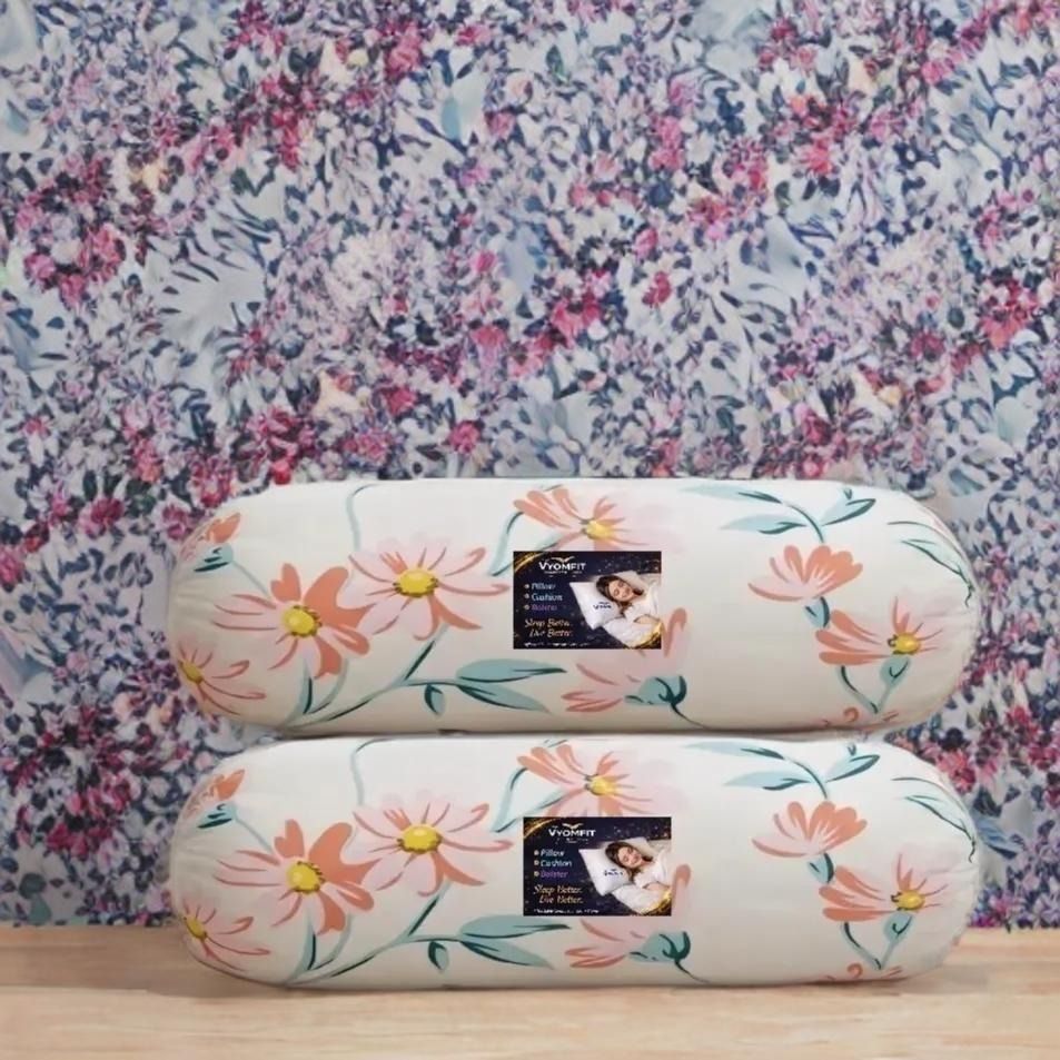 Microfibre Bolster Pack of 2 Geometric 2 Bolster Printed-image-20
