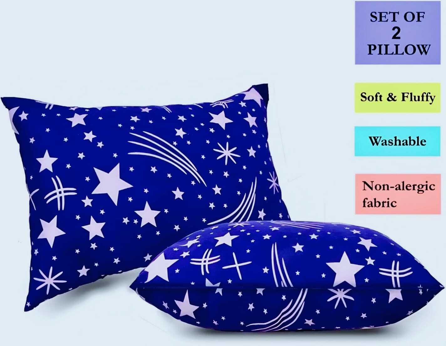 Polyester Fibre Sleeping Pillow Pack of 2 Solid-image-6