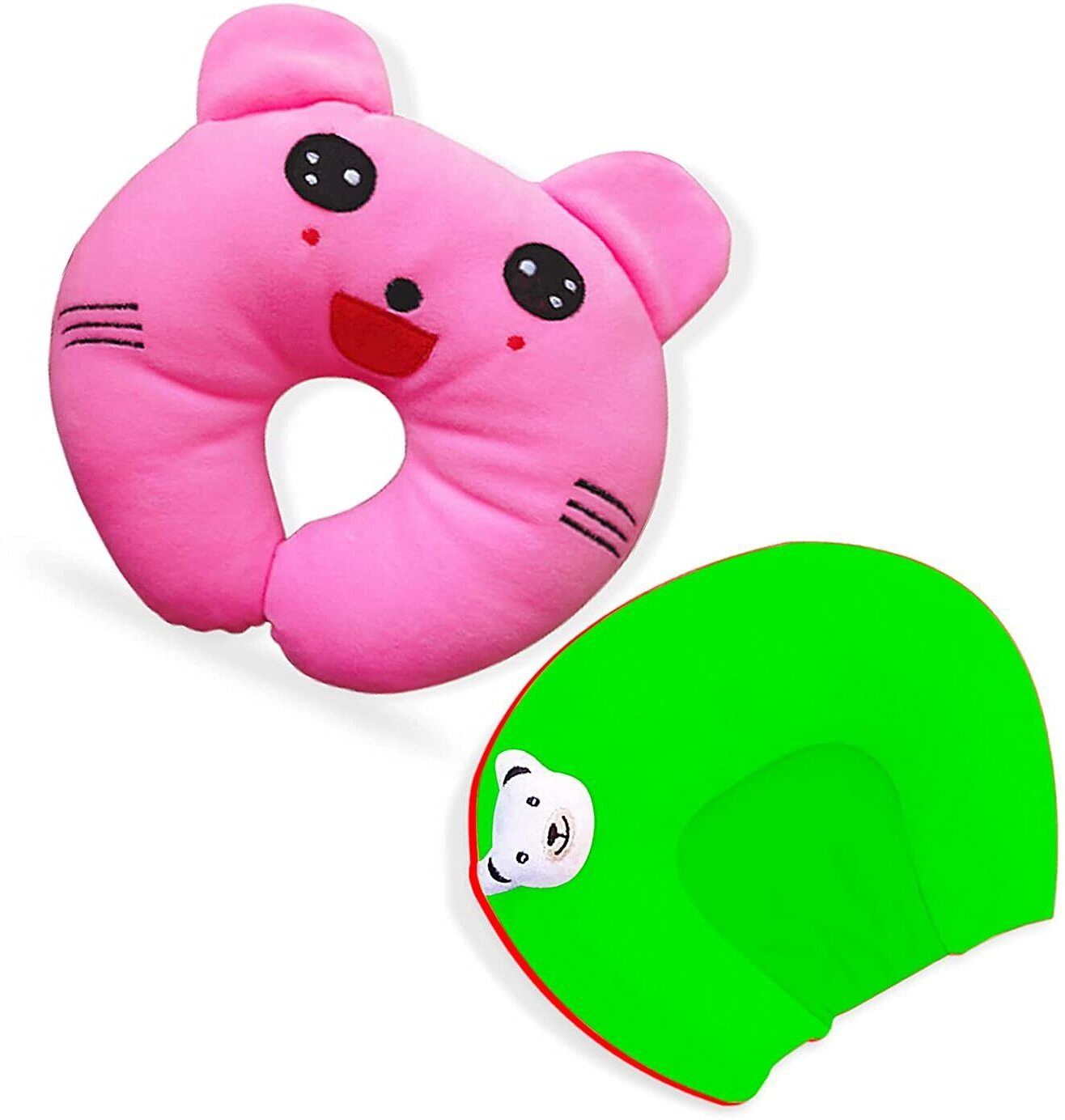 Cotton, Mustard Seeds Animals Baby Pillow Pack of 2